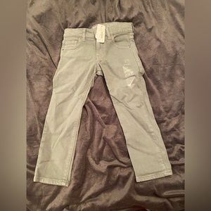 NWT Gymboree light green/almost gray skinny jeans